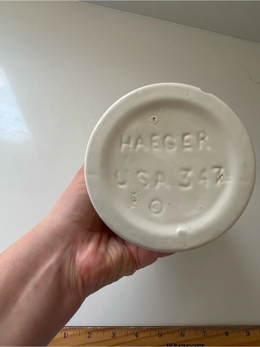 Haeger sleek white